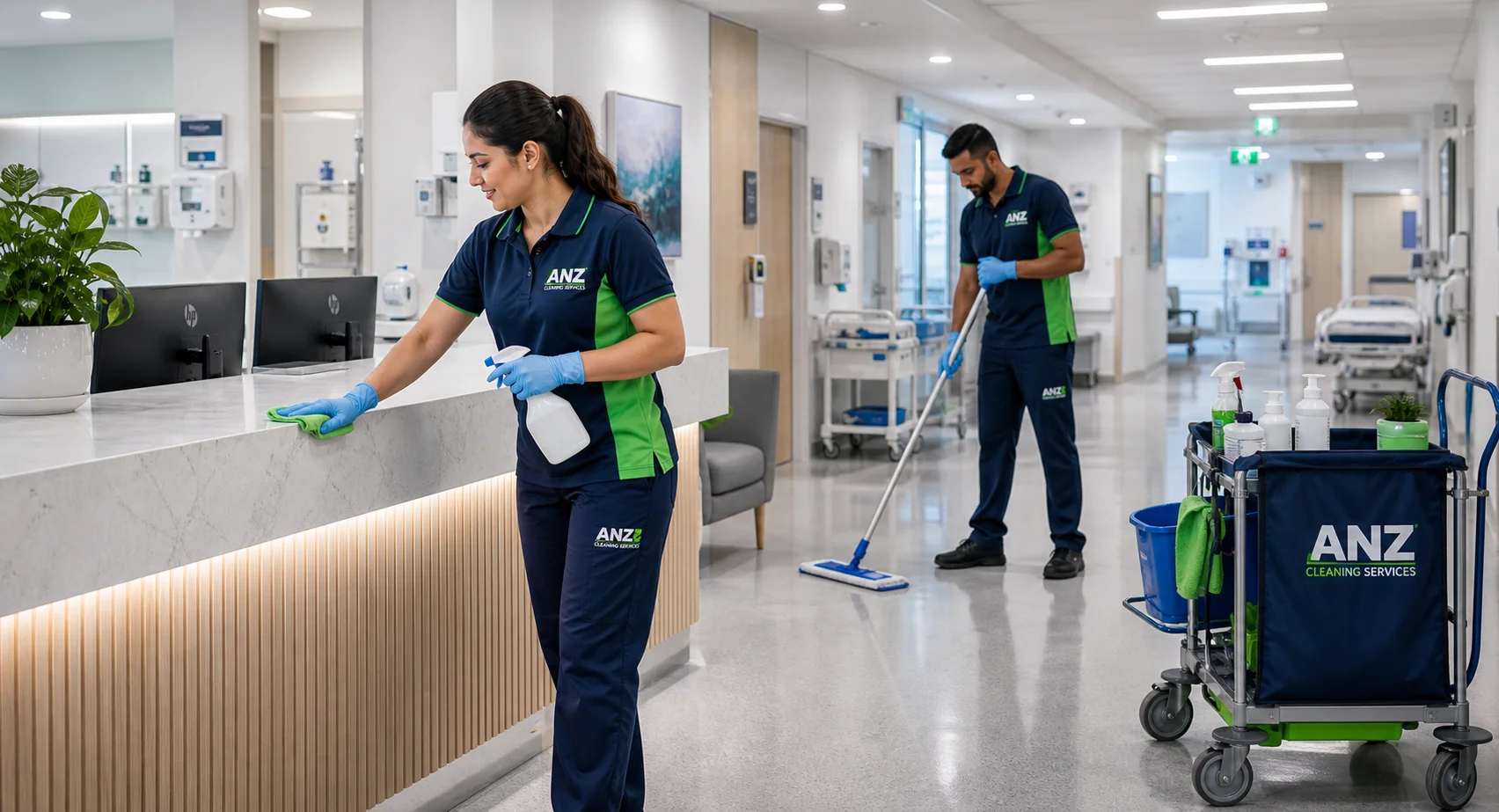 Medical centre cleaning Sydney — ANZ Cleaning Services hospital-grade infection control for GP clinics