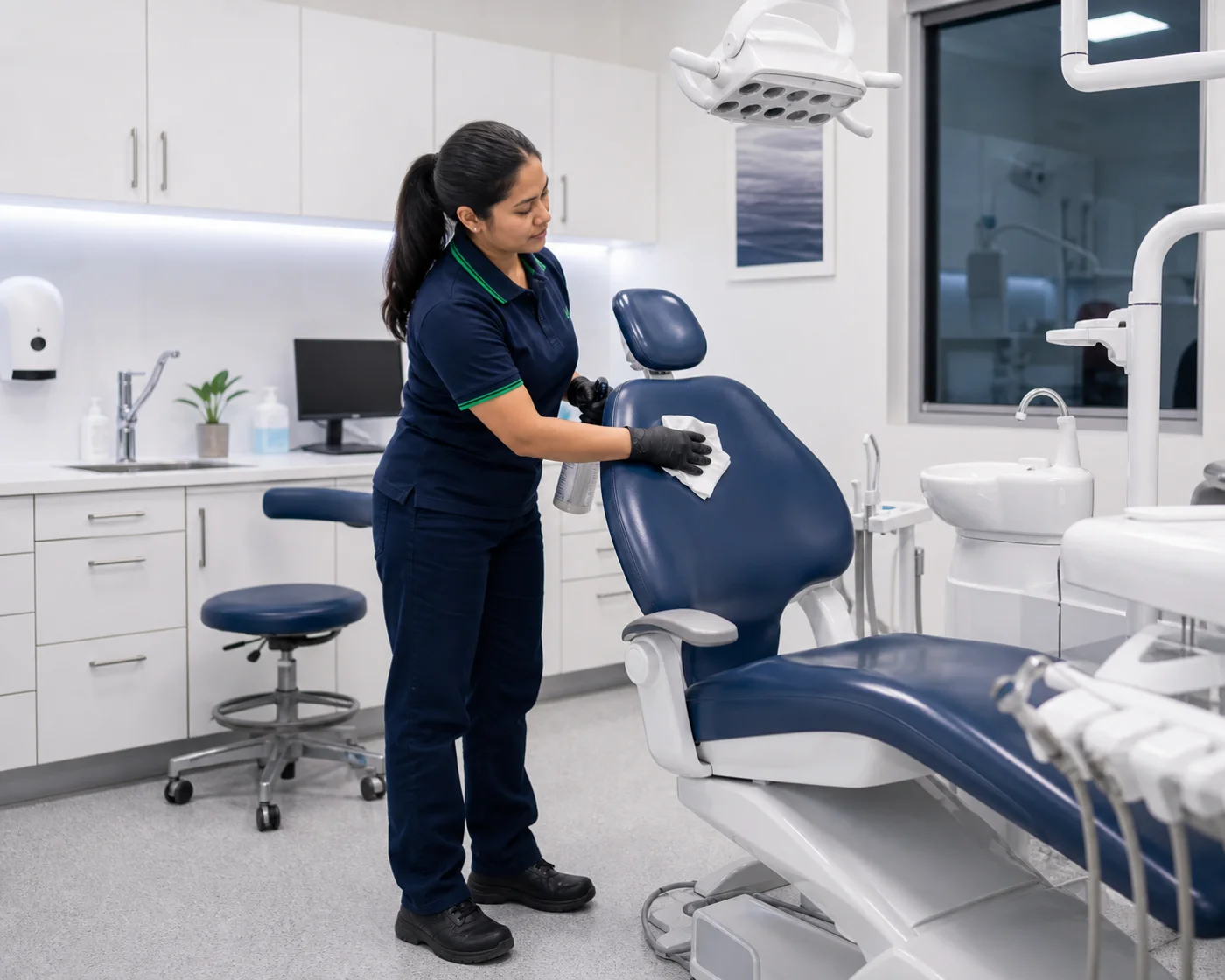 Medical consulting and treatment room disinfection — hospital-grade cleaning