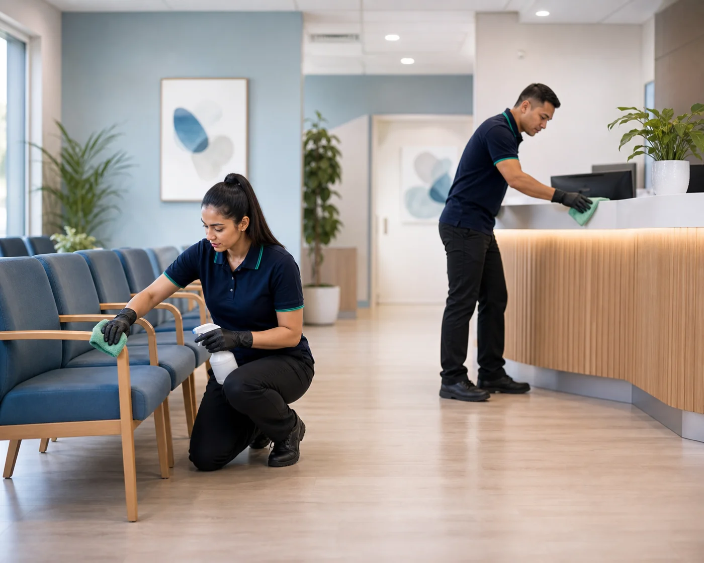 Medical centre waiting room disinfection — ANZ Cleaning Sydney