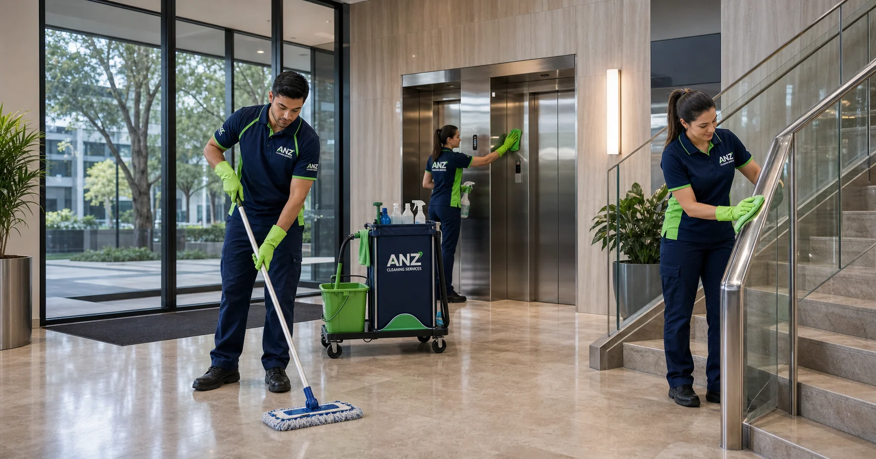 Strata cleaning Sydney — ANZ Cleaning Services common areas, lobbies, car parks and bin rooms